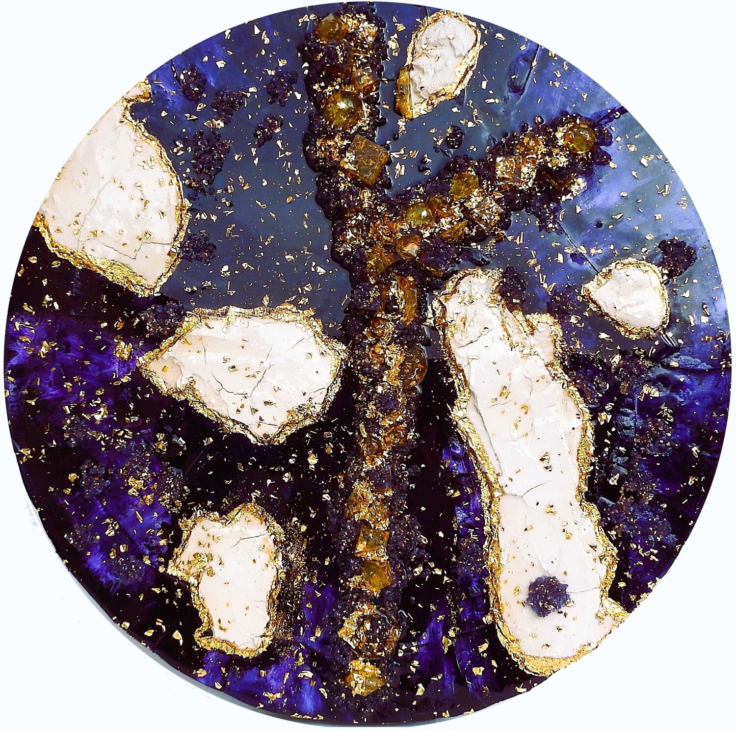 Gold River 24 Karat violett 73-25-01 Rudi Art Peters Original painting for sale