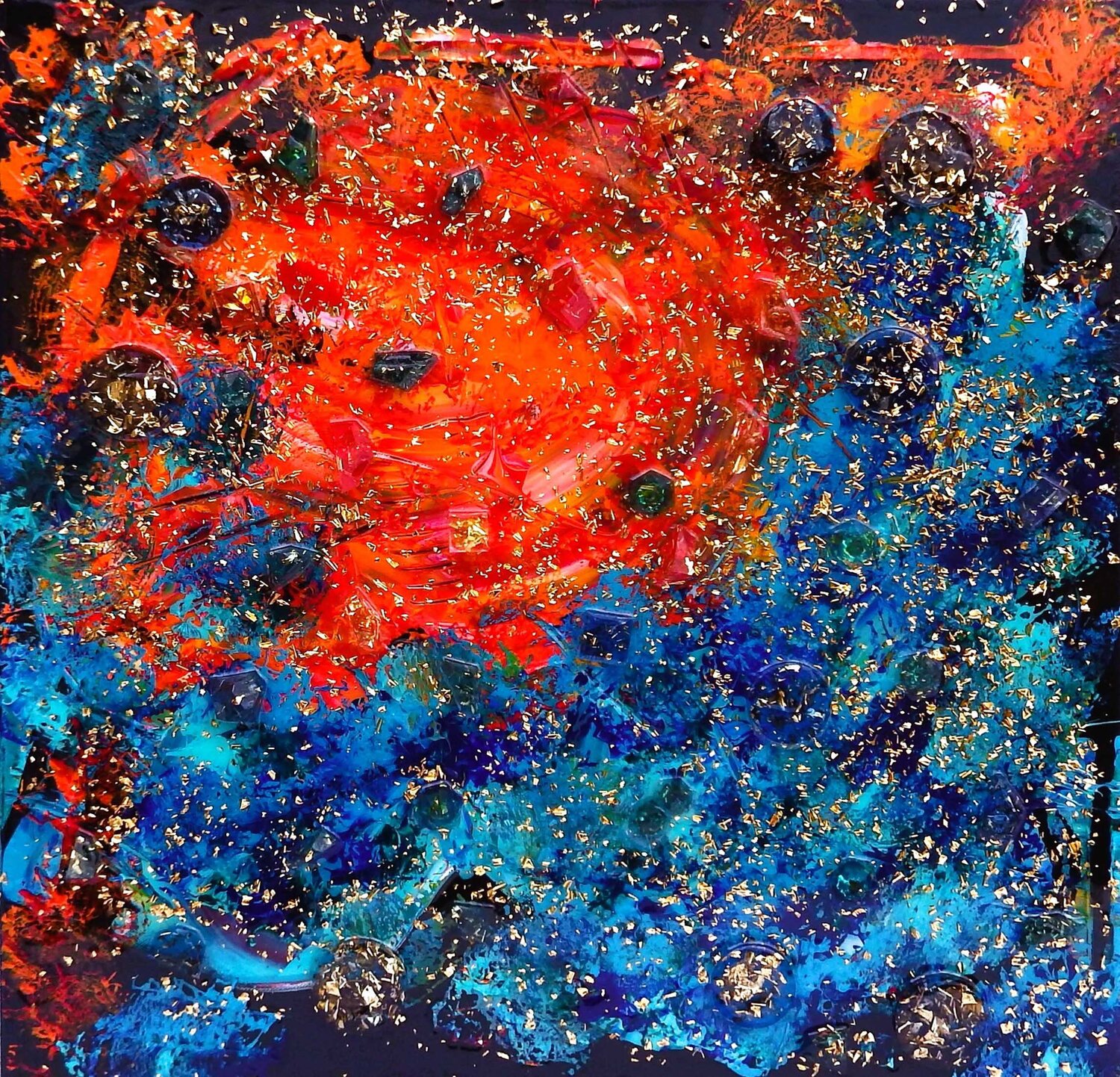 JARDINES DE LA REINA 25-60-1-H Rudi Art Peters Original painting for sale