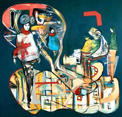 Animales nocturnos by Roberto Gutiérrez Currás, Painting for Sale on Select