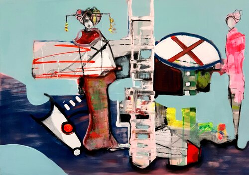 Extrarradio by Roberto Gutiérrez Currás, Painting for Sale on Select