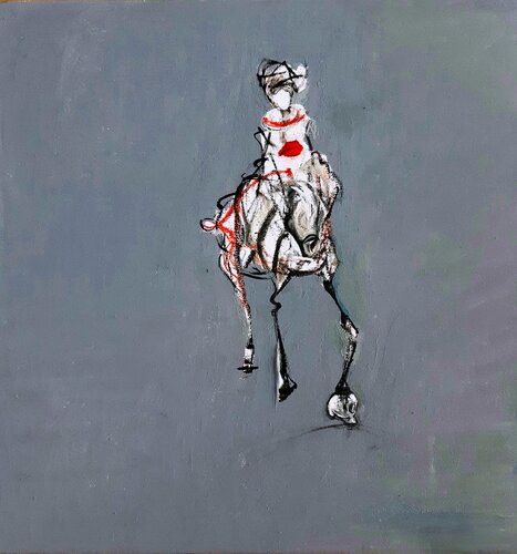Dialogo con Jean Michel by Roberto Gutiérrez Currás, Painting for Sale on Select