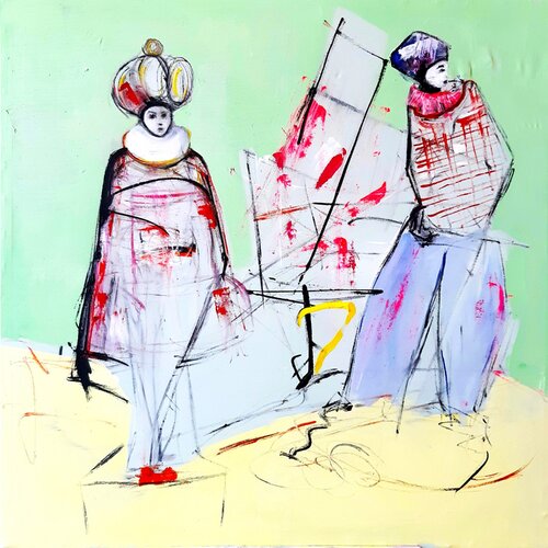 Atlantes by Roberto Gutiérrez Currás, Painting for Sale on Select