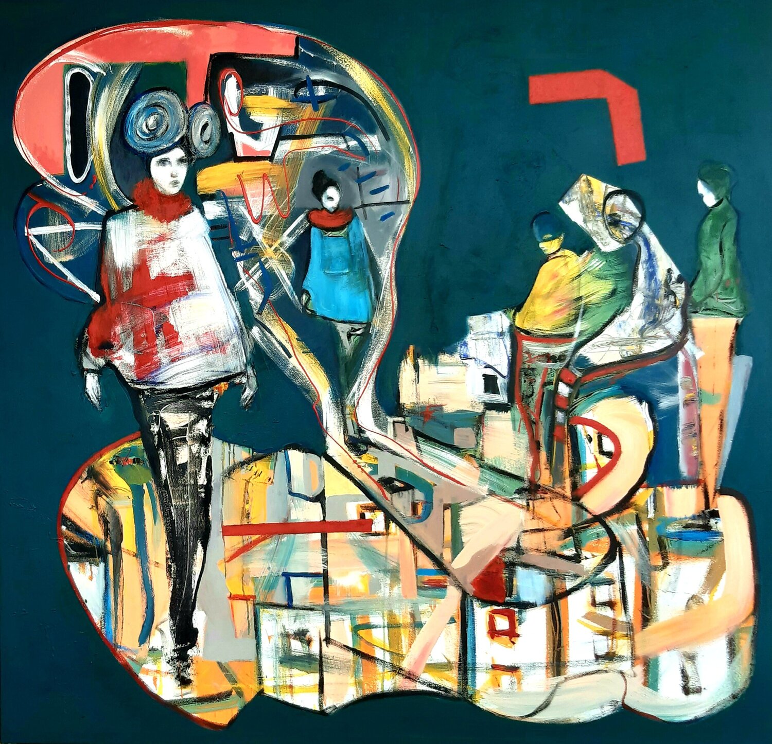 Animales nocturnos Roberto Gutiérrez Currás Original painting for sale