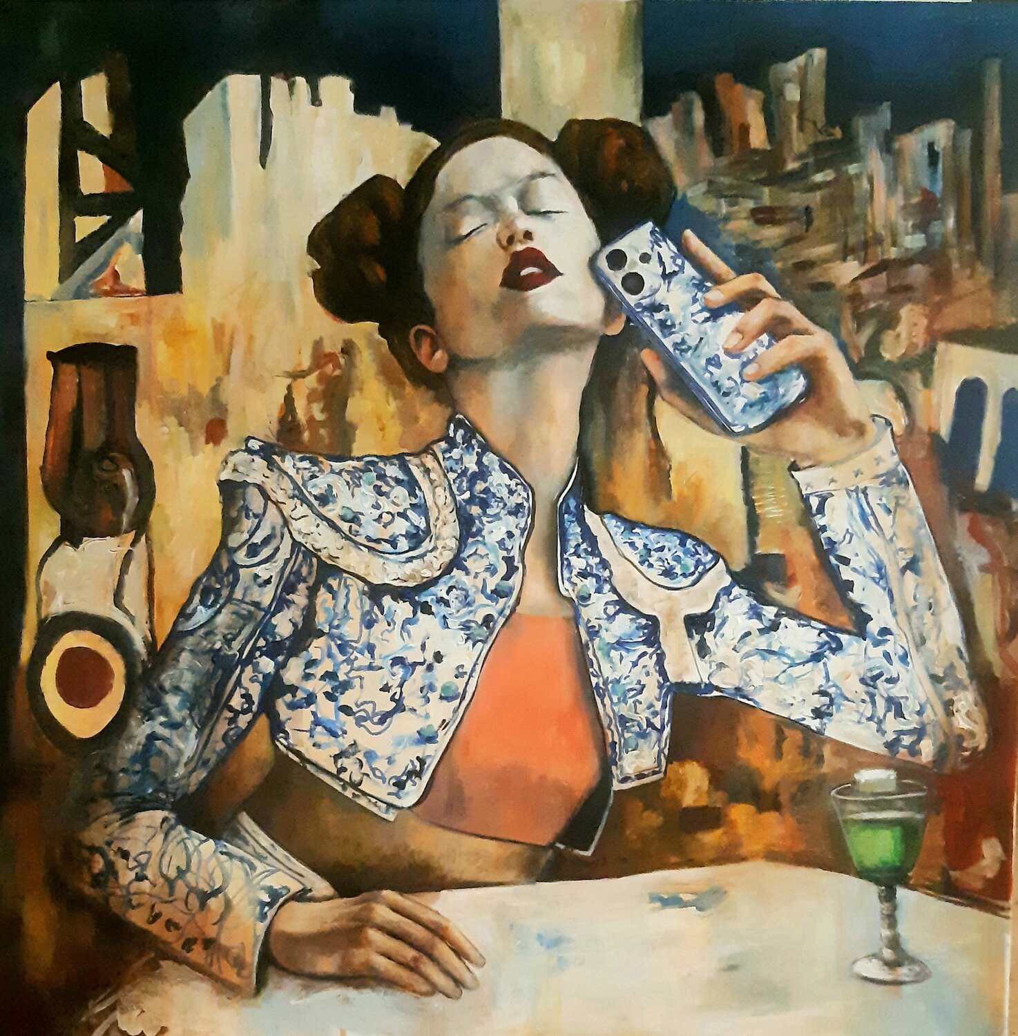 Maneras de vivir Roberto Gutiérrez Currás Original painting for sale