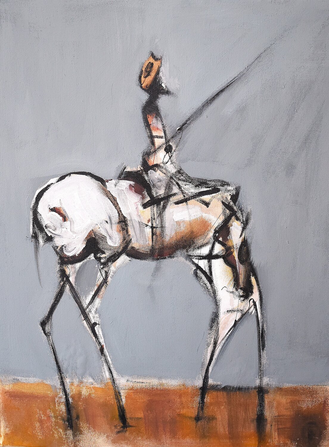 Don Quijote. Lugares para una mancha Roberto Gutiérrez Currás Original painting for sale