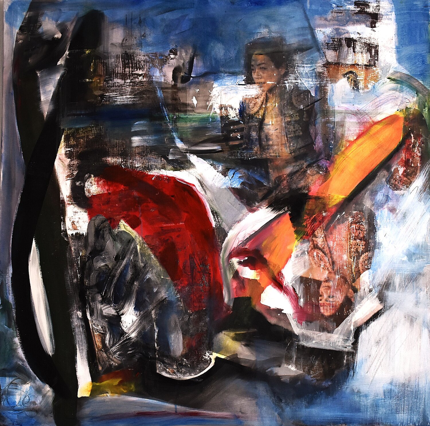 Las Koreanas Roberto Gutiérrez Currás Original painting for sale