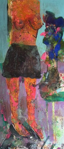 woman with flowers von Petro Hrytsiuk, Malerei kaufen auf Select