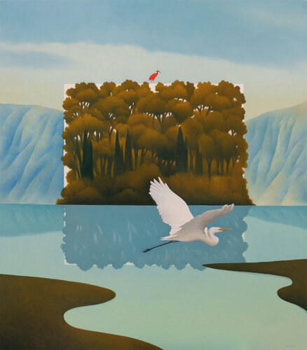 La misura della foresta by Cesare Reggiani, Painting for Sale on Select