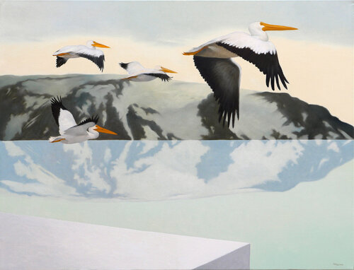 Lo specchio dell'isola by Cesare Reggiani, Painting for Sale on Select