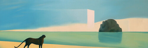 L'isola del miraggio by Cesare Reggiani, Painting for Sale on Select