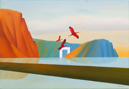 Passaggio estivo by Cesare Reggiani, Painting for Sale on Select