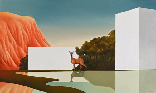L'estate dell'incontro by Cesare Reggiani, Painting for Sale on Select