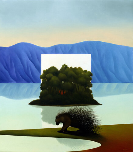 L'isolotto delle misure by Cesare Reggiani, Painting for Sale on Select