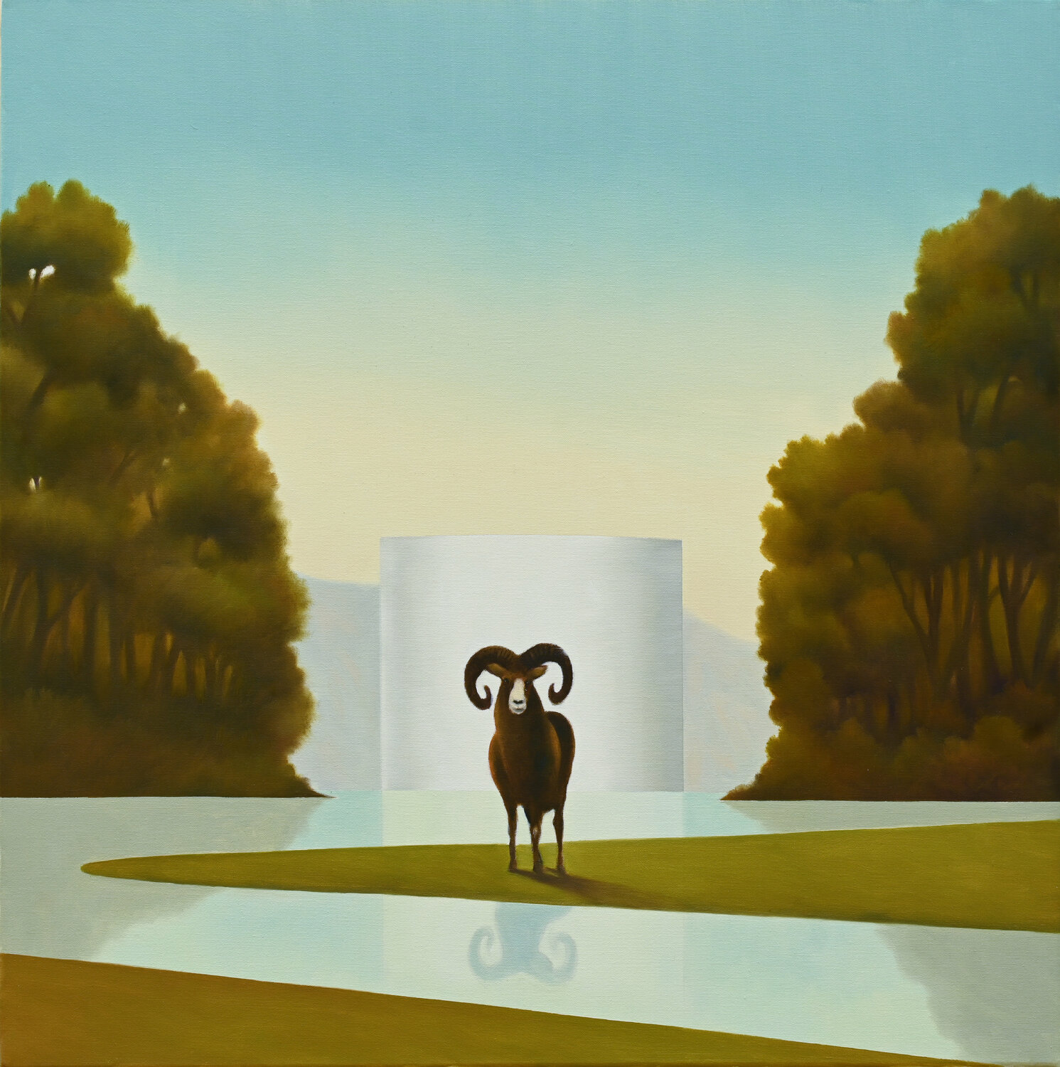 Luogo d'incontro Cesare Reggiani Original painting for sale