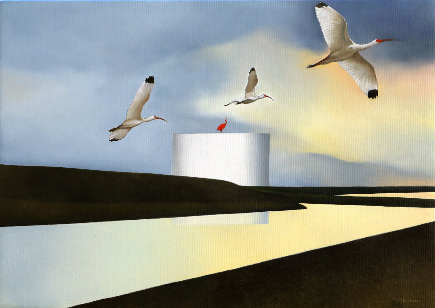 La luce del delta Cesare Reggiani Original painting for sale