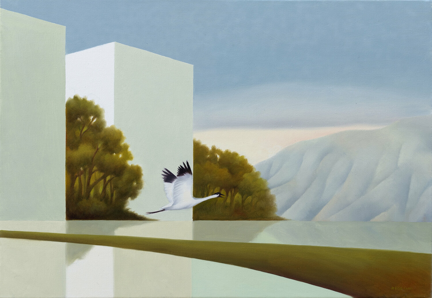 La foresta dimezzata Cesare Reggiani Original painting for sale