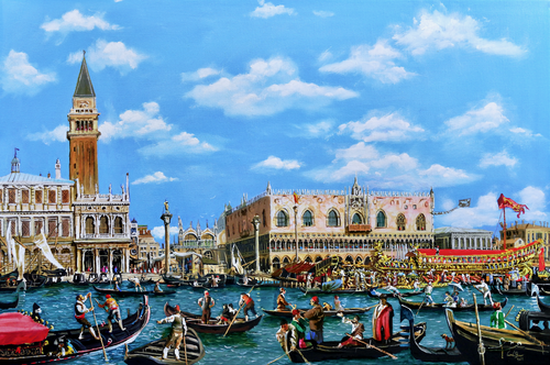 Venice of Canaletto by Gordon Bruce, Painting for Sale on Select