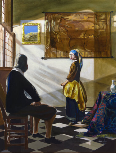Vermeer’s new model by Gordon Bruce, Painting for Sale on Select