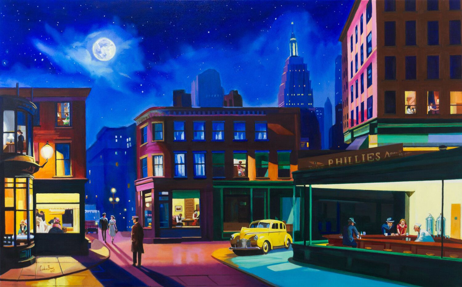 In Search of Edward Hopper Gordon Bruce Original painting for sale