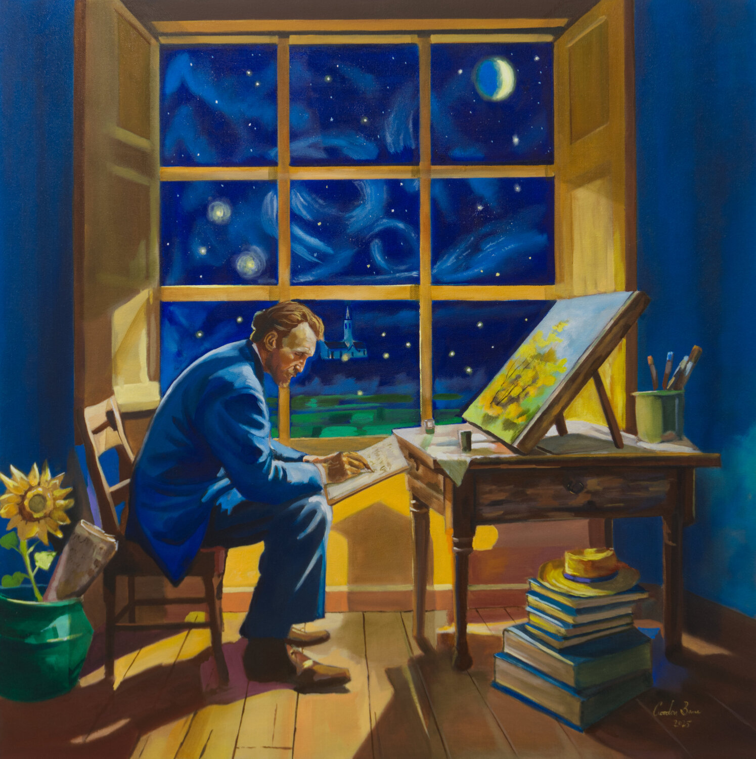 Van Gogh Starry Studio Gordon Bruce Original painting for sale