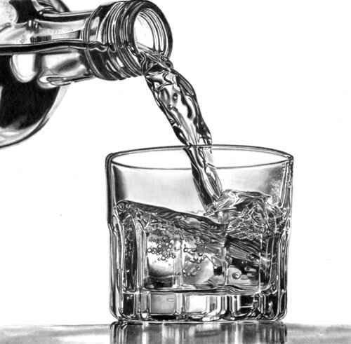 Whisky Pour #2 by Paul Stowe, Drawing for Sale on Select