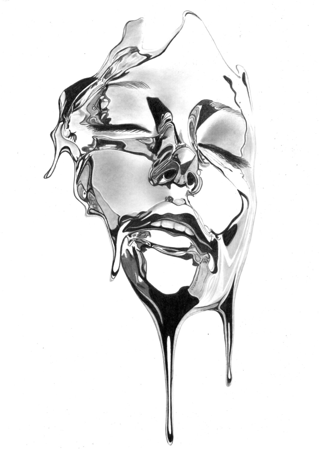 Chrome Portrait Paul Stowe Drawing for sale