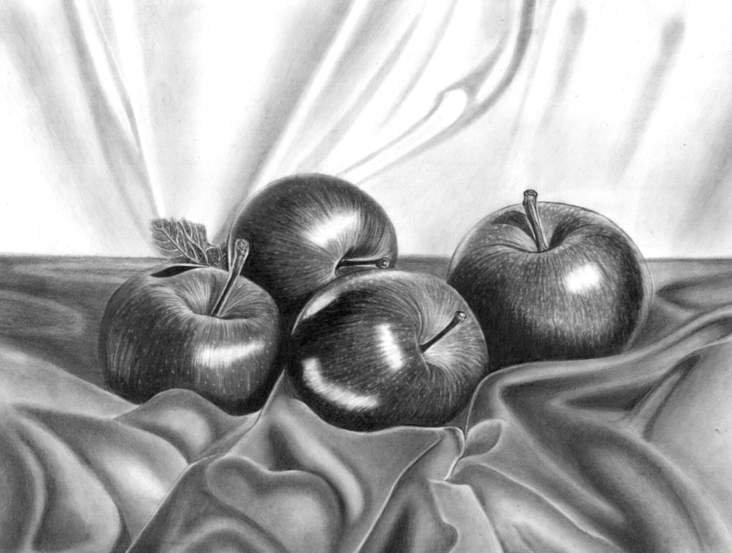 Red Apples Paul Stowe Drawing for sale