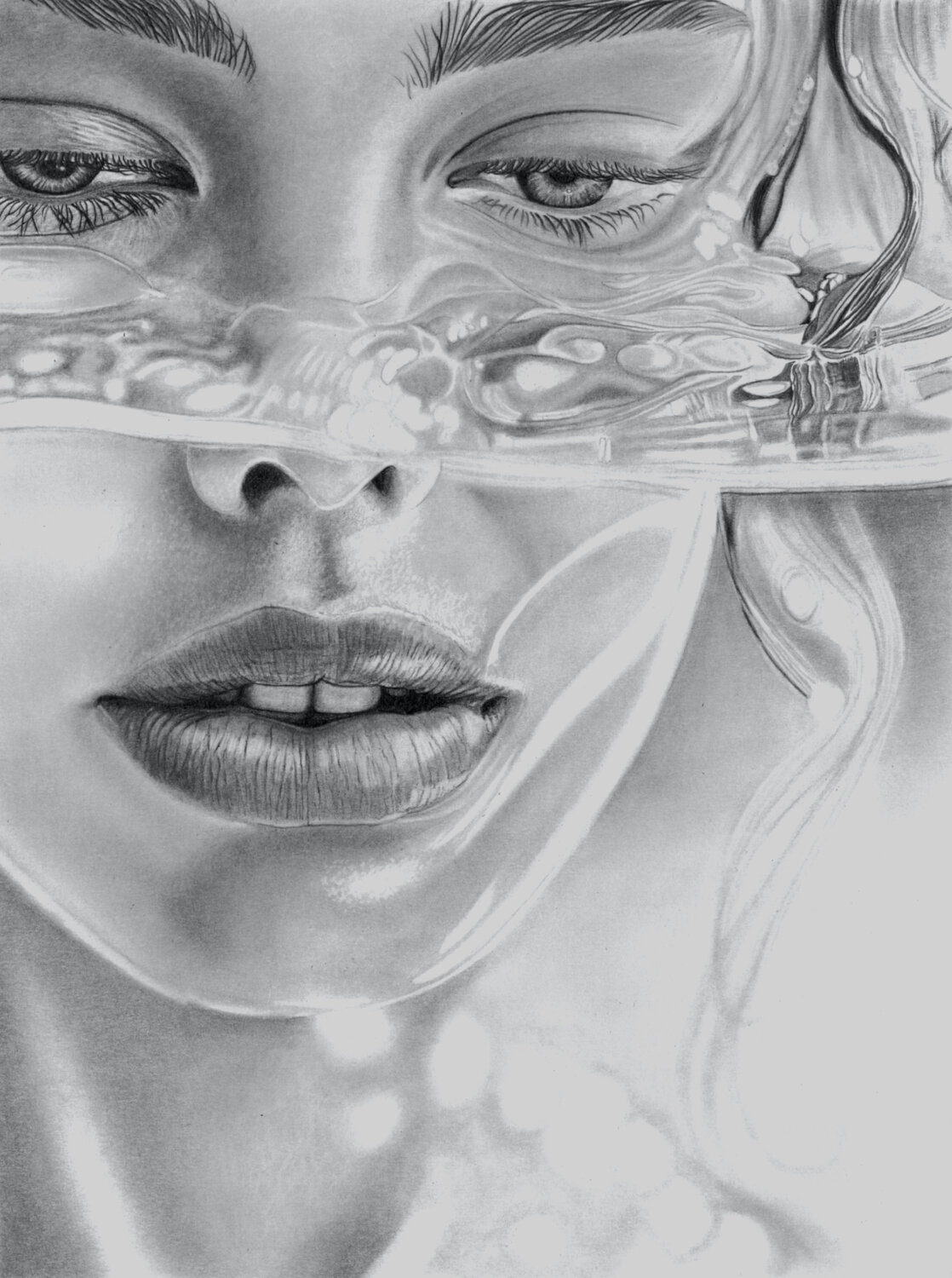 Underwater #5 Paul Stowe Drawing for sale