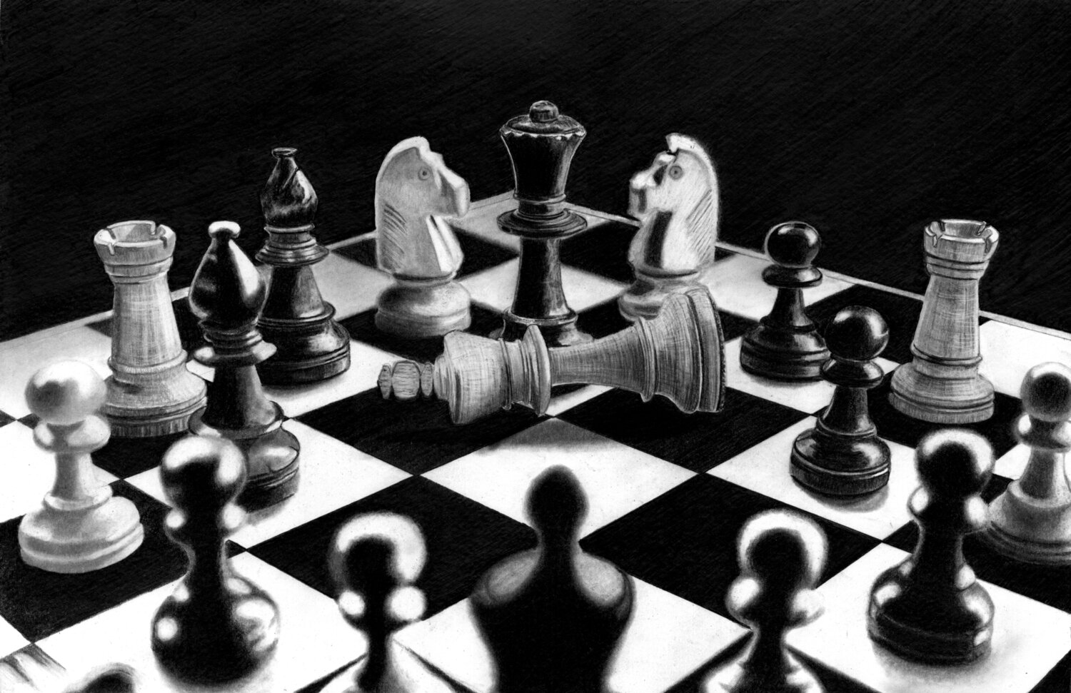 Check Mate Paul Stowe Drawing for sale