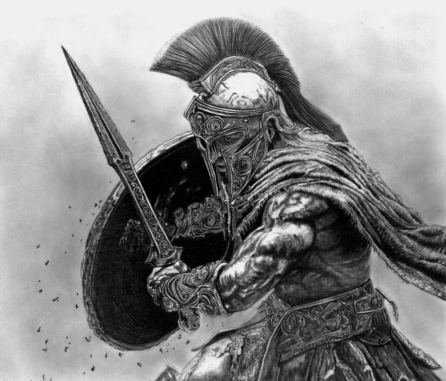 Gladiator Paul Stowe Drawing for sale