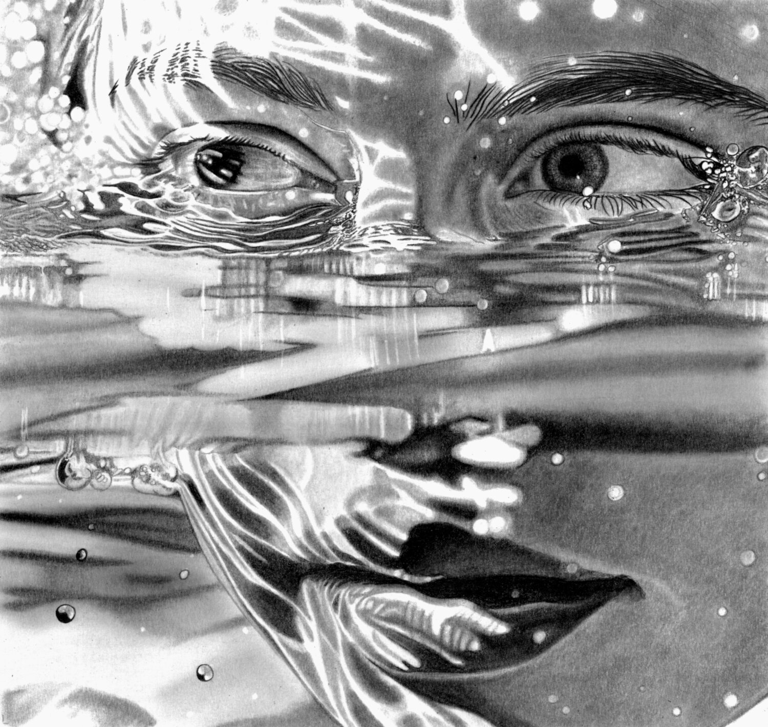 Submerged #G Paul Stowe Drawing for sale