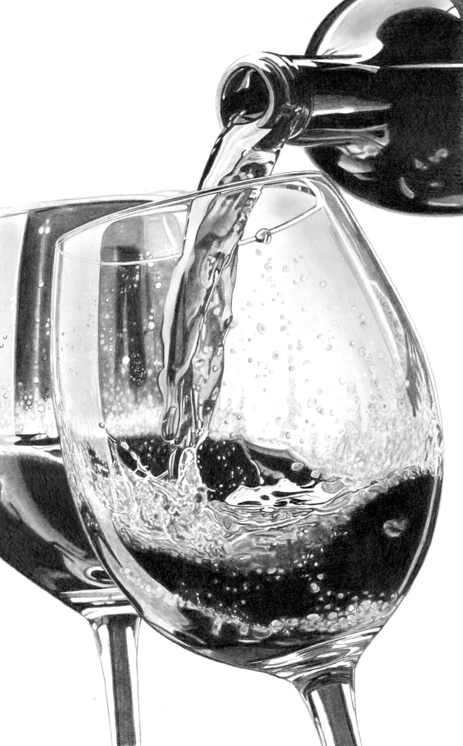 Wine Pour IV Paul Stowe Zeichnungen zu verkaufen