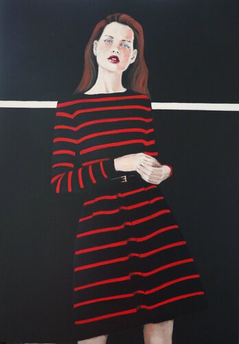 LA ROBE NOIRE by Petra Kaindel, Painting for Sale on Select