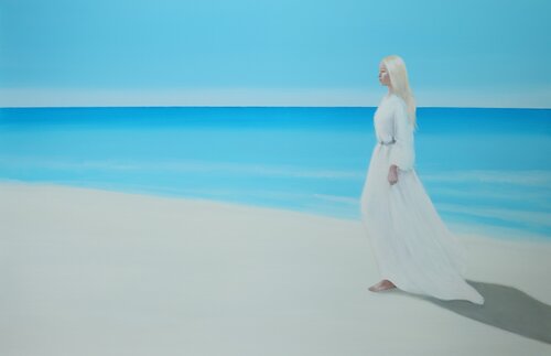 WHITE BEACH by Petra Kaindel, Painting for Sale on Select