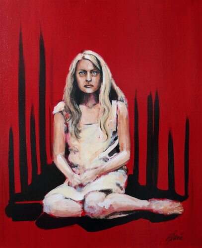 I will not be that girl in the box - The Handmaid's Tale by Petra Kaindel, Painting for Sale on Select