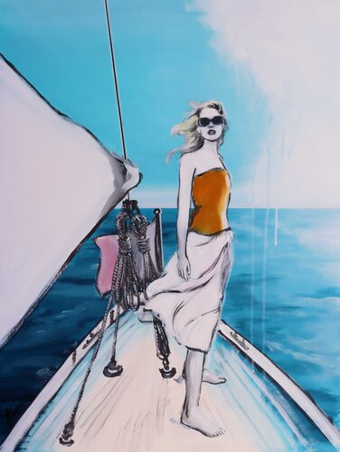 SAILING by Petra Kaindel, Painting for Sale on Select