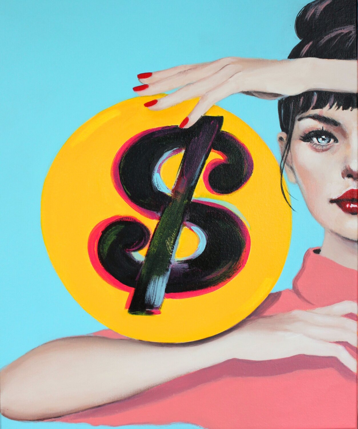 THE MODEL Petra Kaindel Original painting for sale
