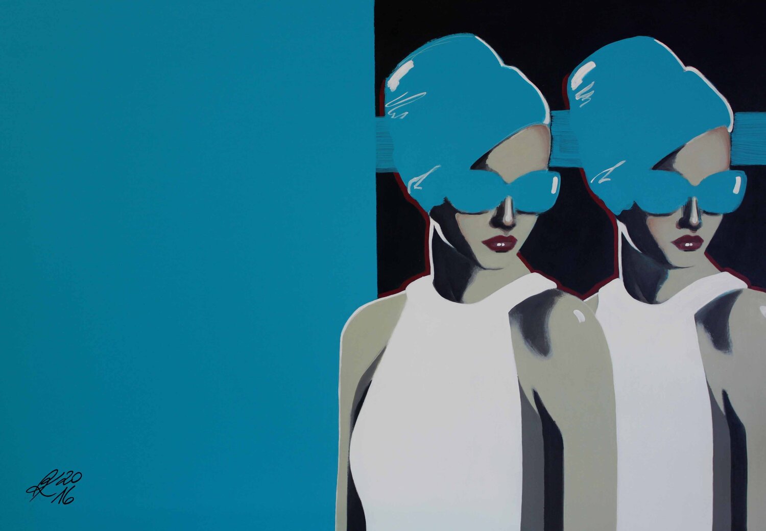 SUMMER ON A SOLITARY BEACH Petra Kaindel Original painting for sale