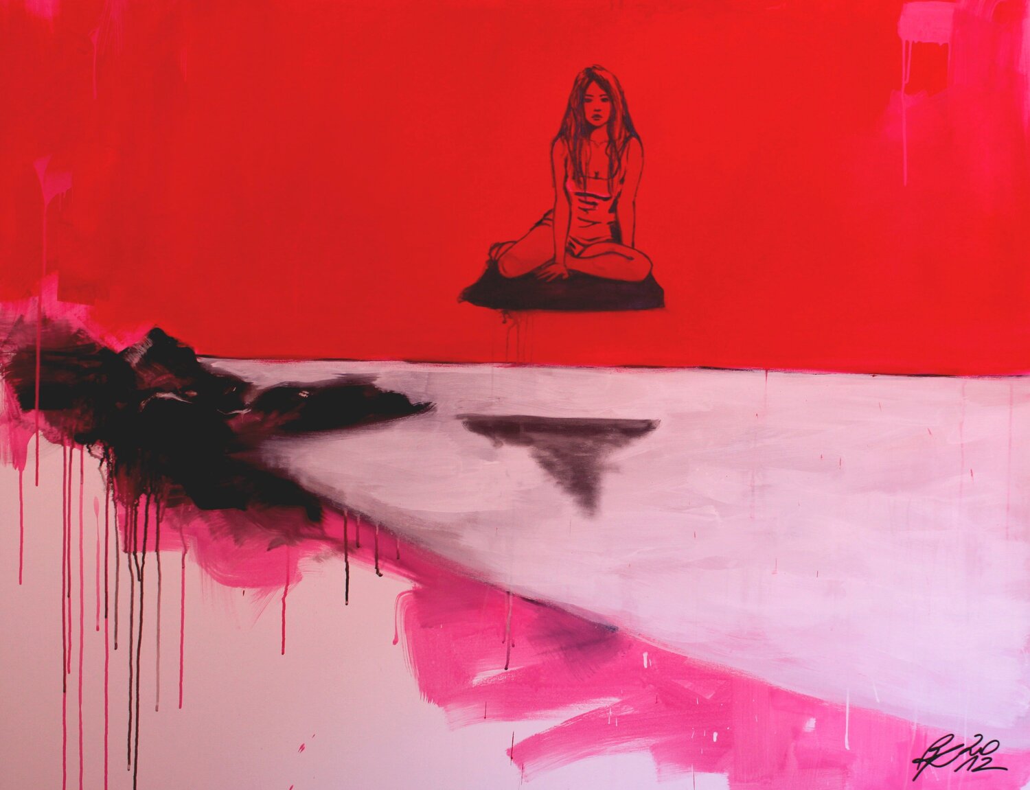 I AM NOT SAFE Petra Kaindel Original painting for sale