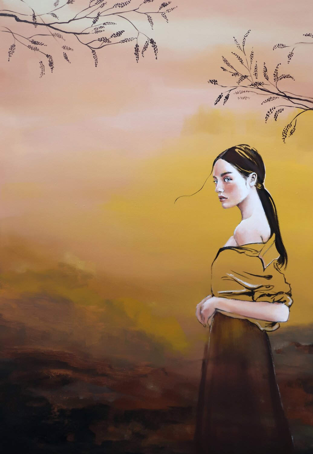 GOLDEN DAWN Petra Kaindel Original painting for sale