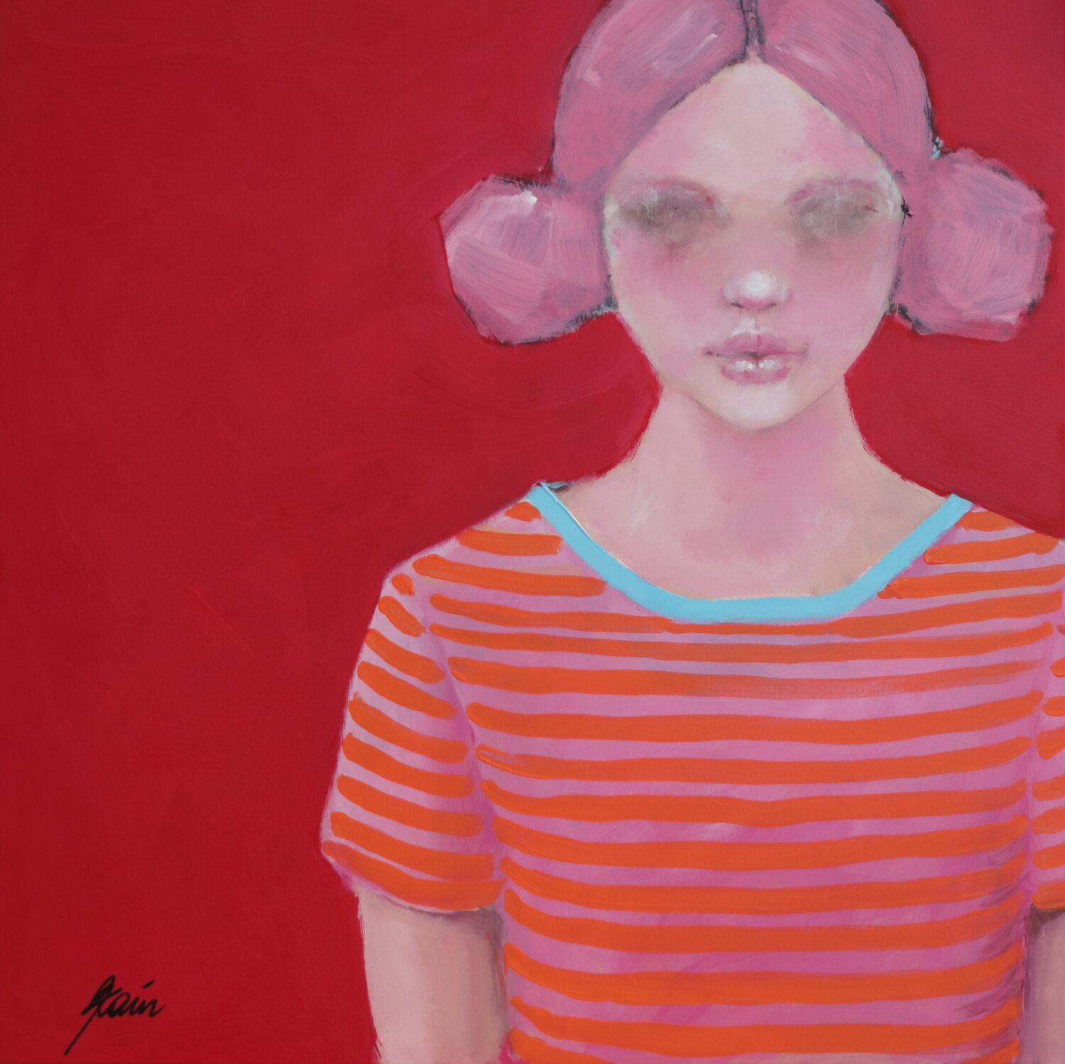 ICE CREAM GIRL Petra Kaindel Original painting for sale