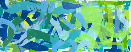 Perception Seven 152 x 61cm acrylic on canvas by George Hall, Painting for Sale on Select