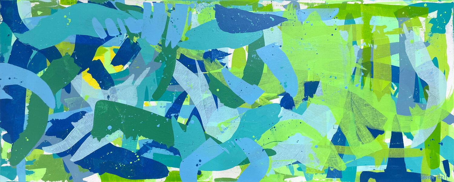 Perception Seven 152 x 61cm acrylic on canvas George Hall Original painting for sale