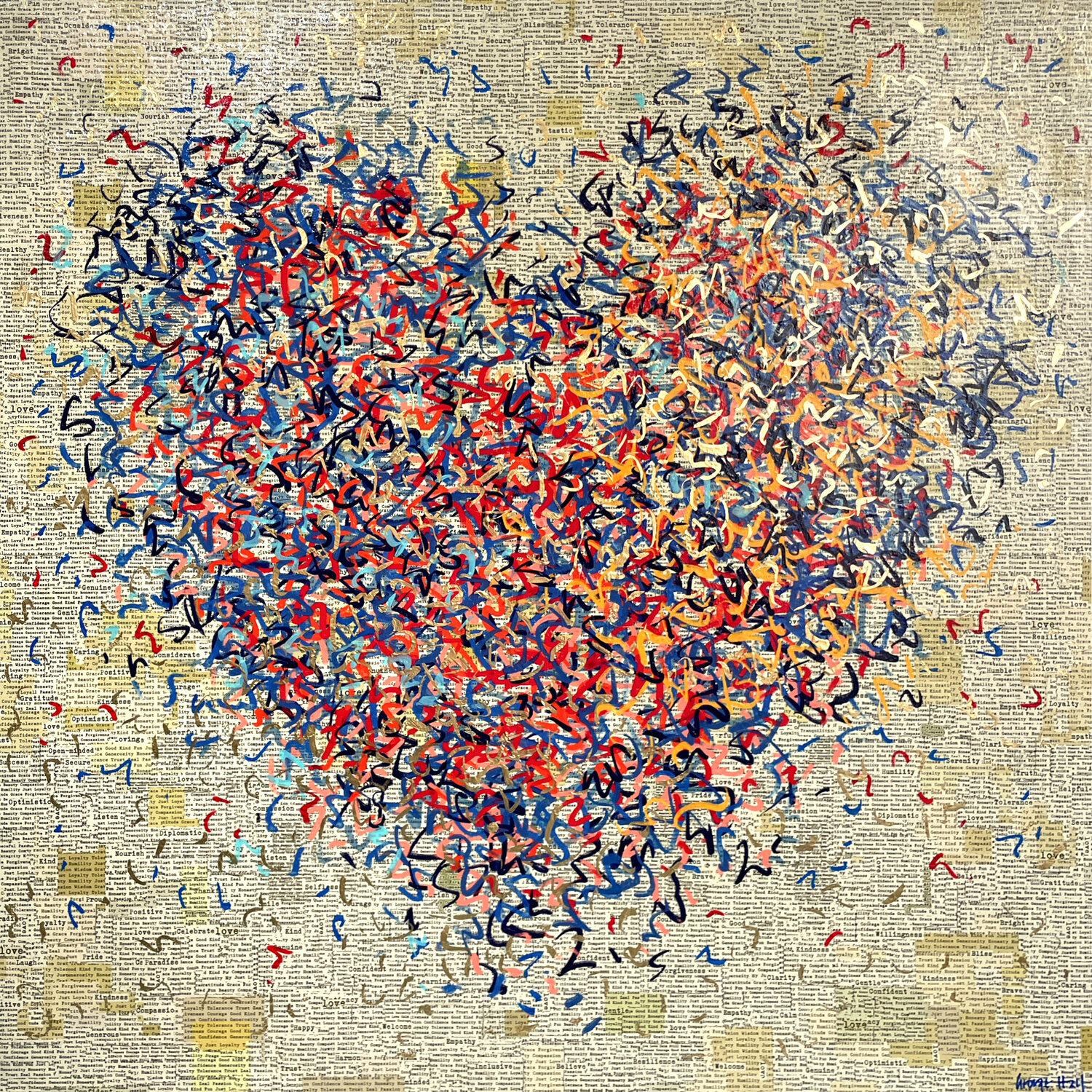 Sepia Shimmering Optimist George Hall Original painting for sale