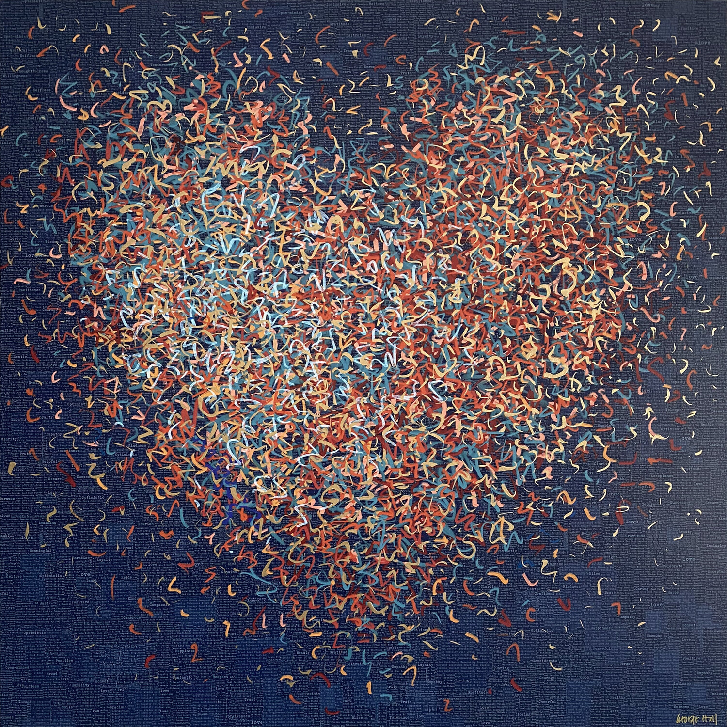 Indigo Nightfall Optimist George Hall Original painting for sale