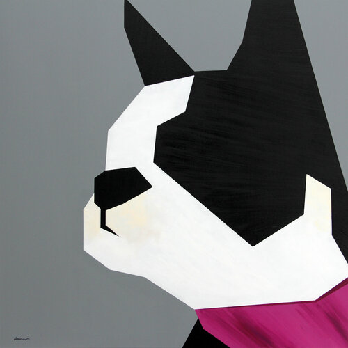 Geometric Terrier by Ilaamen Pelshaw, Painting for Sale on Select
