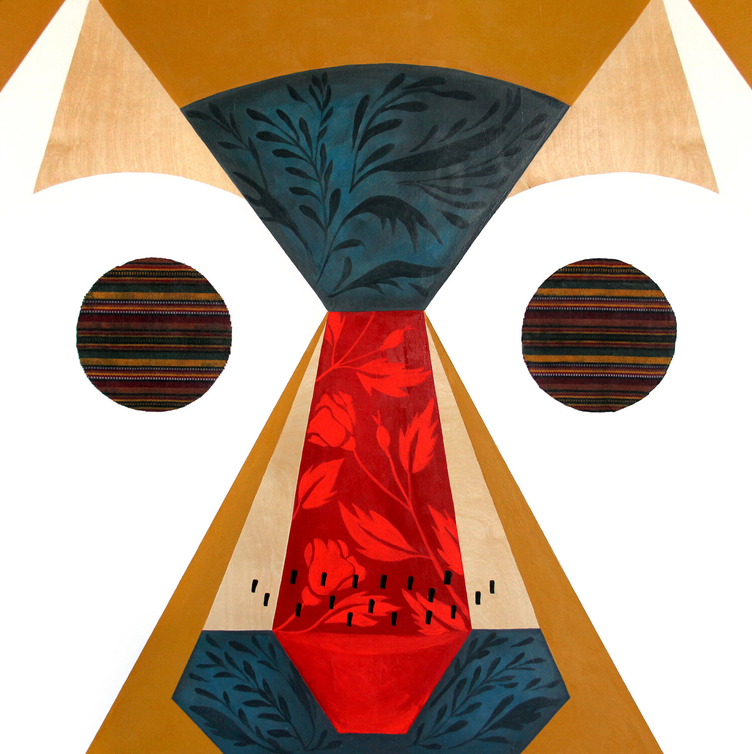 Tiger / Folk Mask Ilaamen Pelshaw Original painting for sale
