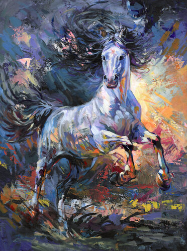 Storm Rider's Dream Horse by Leon Devenice, Painting for Sale on Select