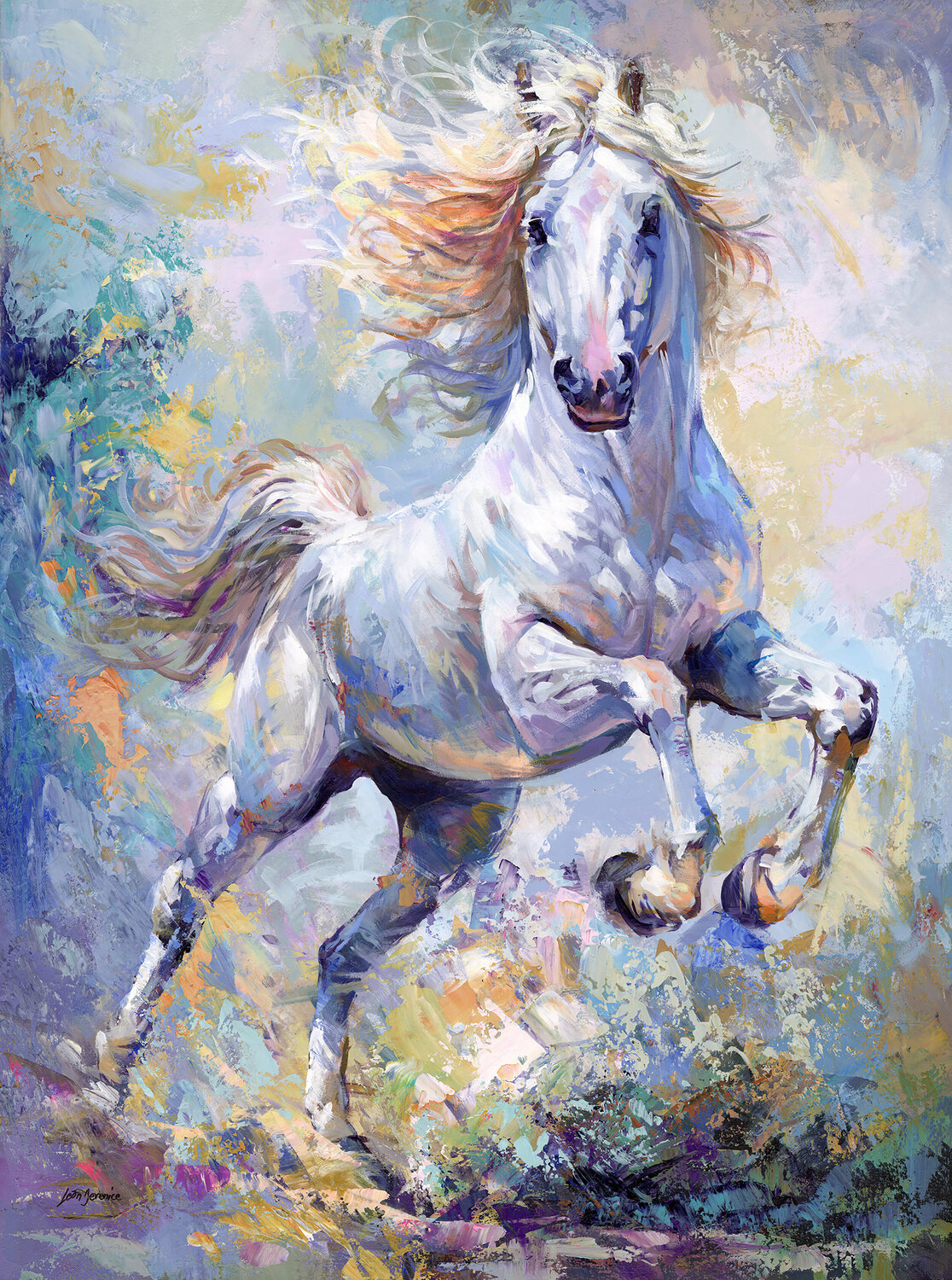 Majestic Horse Leon Devenice Original painting for sale
