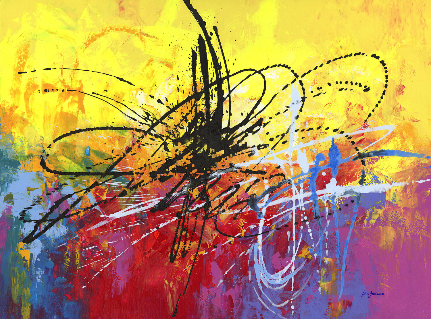 Solar Pulse II Leon Devenice Original painting for sale